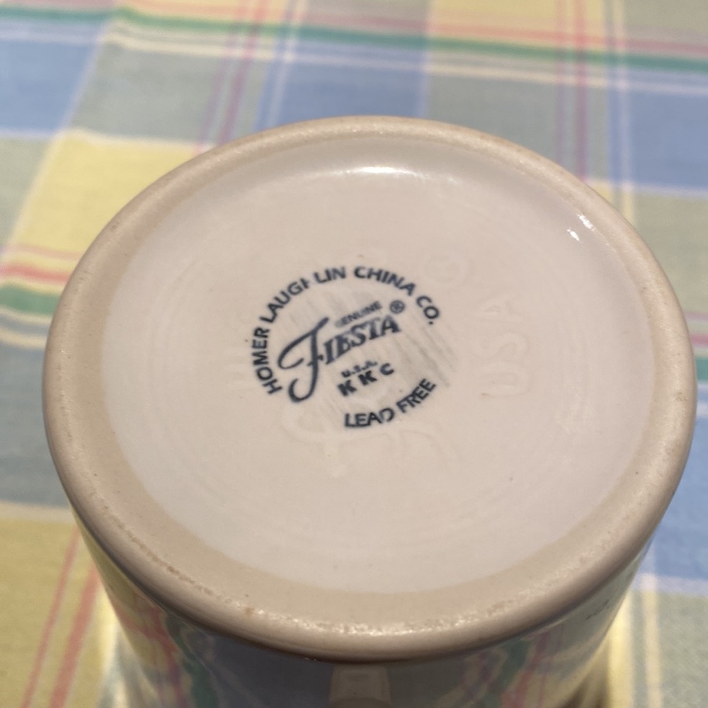 Fiestaware 1996 mug. 60 th anniversary logo. Never used. Display use only. - Picture 2 of 6